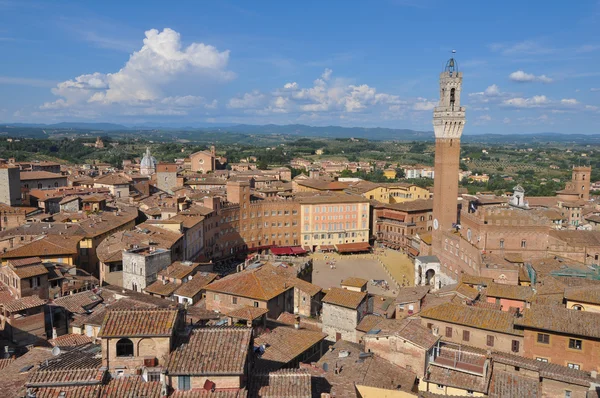 Piazza del Campo w Sienie — Zdjęcie stockowe