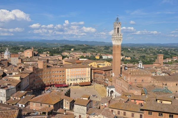 Piazza del Campo em Siena — Fotografia de Stock