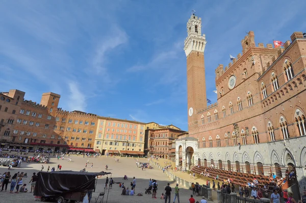 Piazza del Campo v Sieně — Stock fotografie