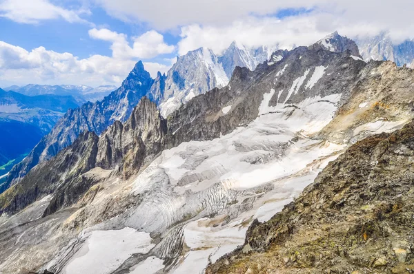 HDR Mont Blanc in Aosta Valley — Stock Photo, Image