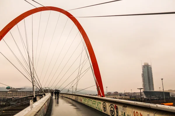 HDR Ponte pedonal em Turim — Fotografia de Stock