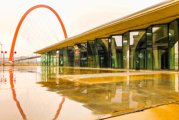 HDR Pedestrian bridge in Turin — Stock Photo, Image