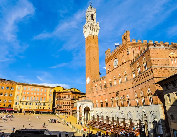 HDR Piazza del Campo in Siena — Stock Photo, Image