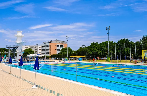 HDR Stadio del Nuoto (meaning Swim stadium) in Riccione — Stock Photo, Image