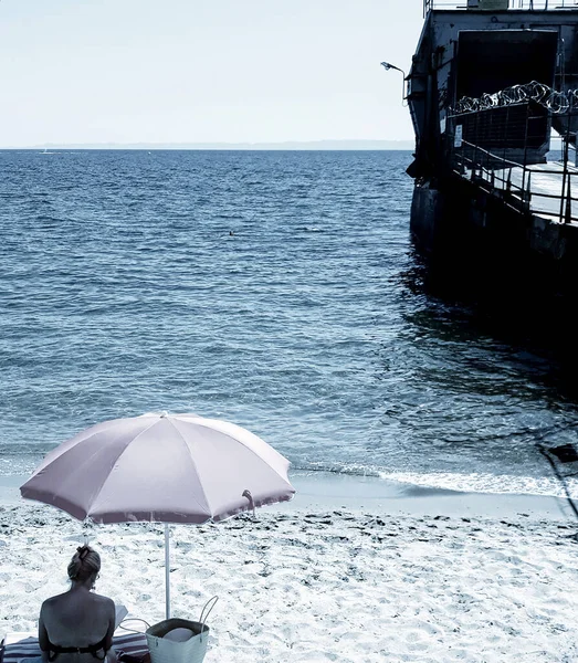 Chalkidiki Grecia Circa Agosto 2019 Veduta Della Spiaggia Skala Gerakini — Foto Stock