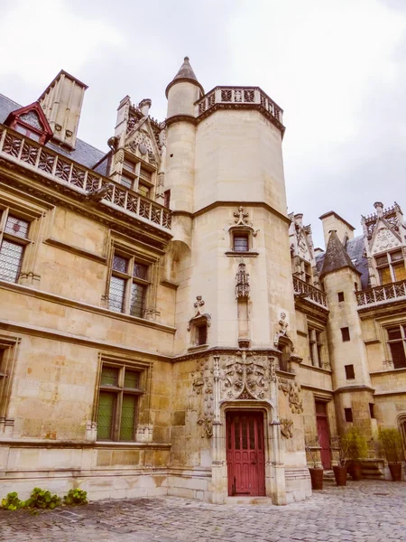 Retro look Hotel de Cluny Paris — Stock Photo, Image