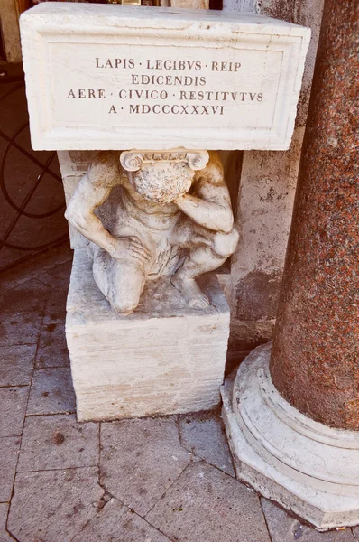 Estatua de El Gobo de Rialto Venecia — Foto de Stock