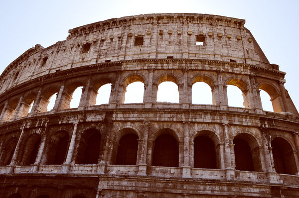The Colosseum or Coliseum (Colosseo) in Rome