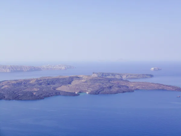 Retro look Kameni islands in Greece — Stock Photo, Image