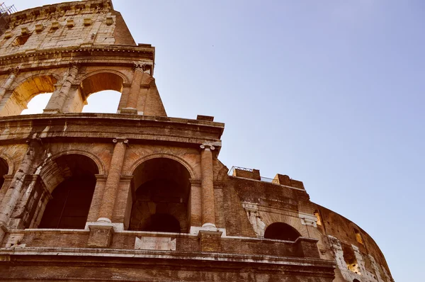 Retro kijken colosseum rome — Stockfoto