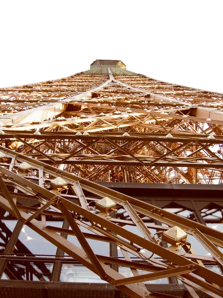 Retro vzhled tour eiffel věž Paříž — Stock fotografie