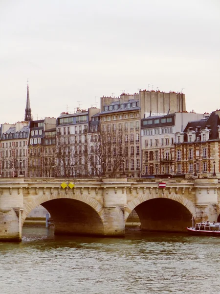 Ретро ile de la cite Парижа — стокове фото