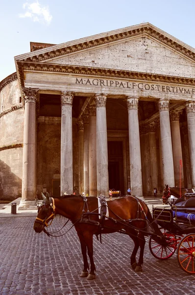 Retro Panteon Roma bak — Stok fotoğraf