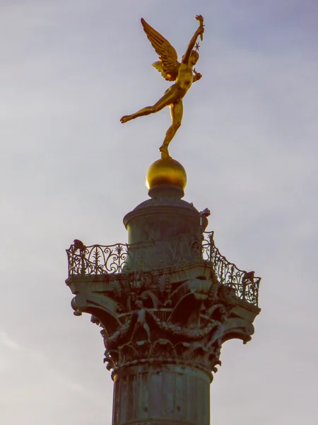 Retro görünüm place de la bastille paris — Stok fotoğraf