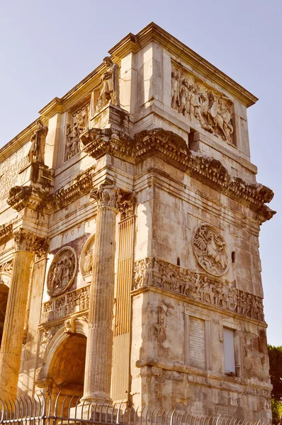 Retro look Arch of Constantine Rome — Stock Photo, Image