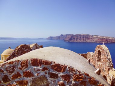 Retro görünüm oia IA Yunanistan