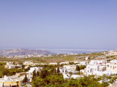 Retro görünüm santorini, Yunanistan
