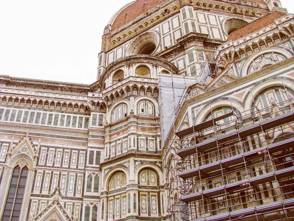 Retro look Florence Cathedral — Stock Photo, Image