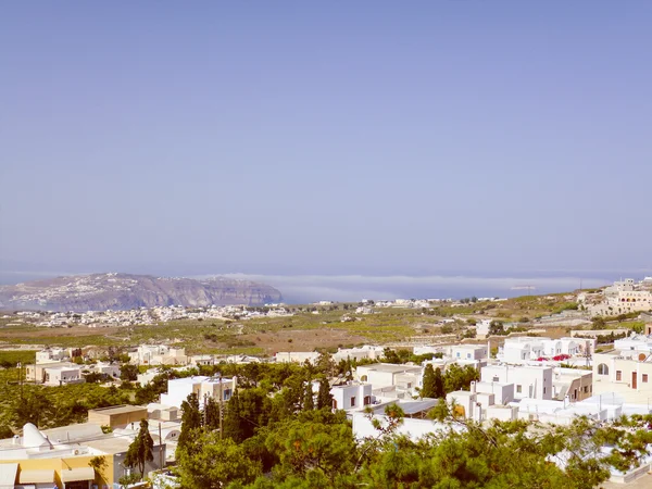 Regard rétro Santorin en Grèce — Photo