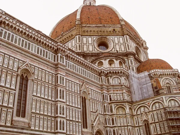 Retro look Florence Cathedral — Stock Photo, Image