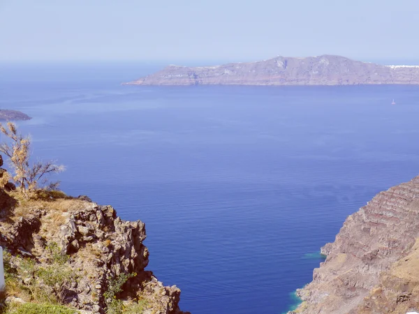 Islas Kameni de aspecto retro en Grecia —  Fotos de Stock