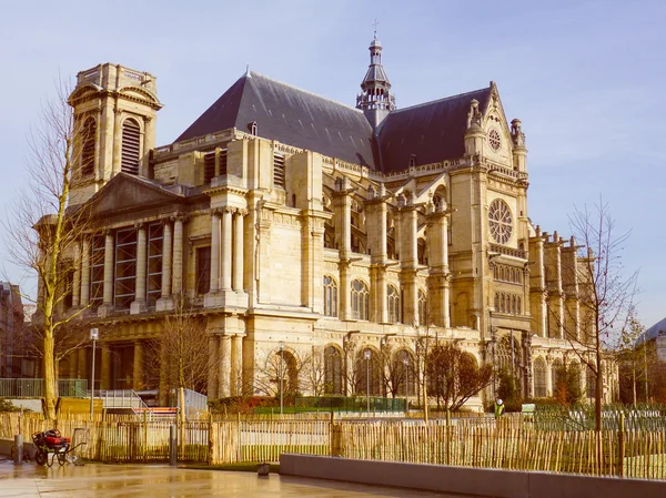 Retro vzhled st eustache Paříž — Stock fotografie