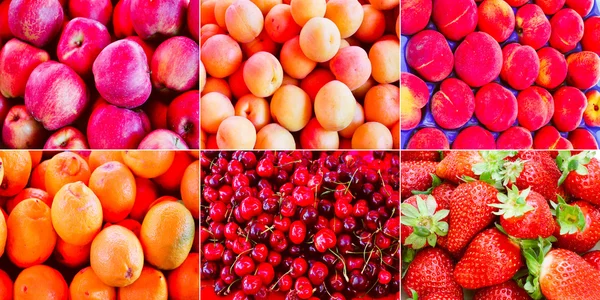 Olhar retro Colagem de frutas — Fotografia de Stock