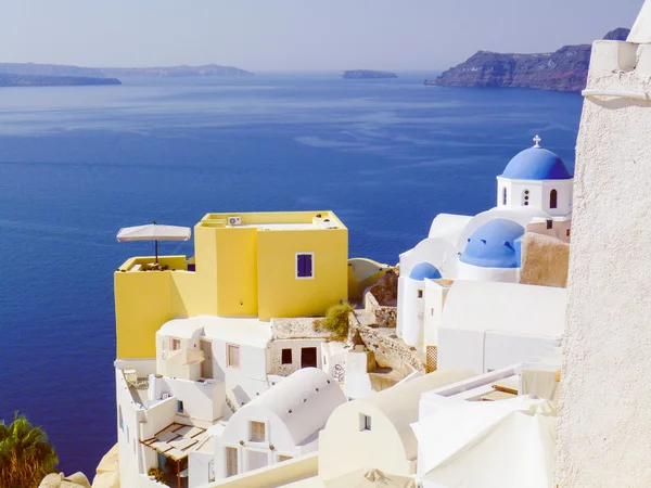 Retro look Oia Ia in Greece — Stock Photo, Image