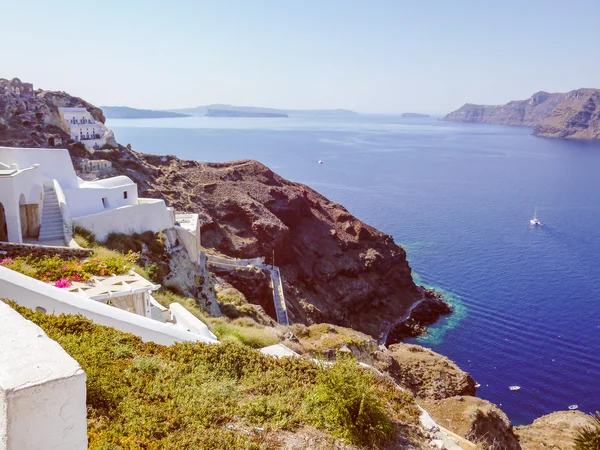 Look retrò Oia Ia in Grecia — Foto Stock