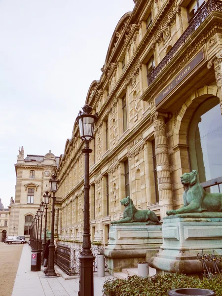 Retro vzhled louvre Paříž — Stock fotografie