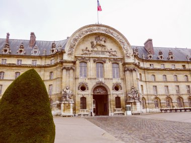 Retro görünüm hotel des Invalides paris