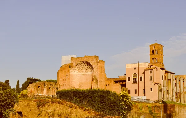 Retro look Temple of Venus in Rome — Stock Photo, Image