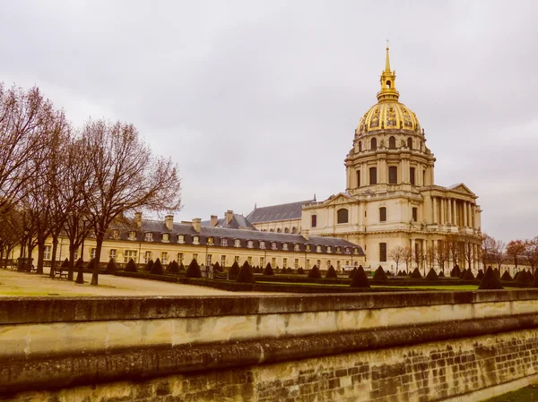 Retro wygląd hotelu des invalides Paryż — Zdjęcie stockowe