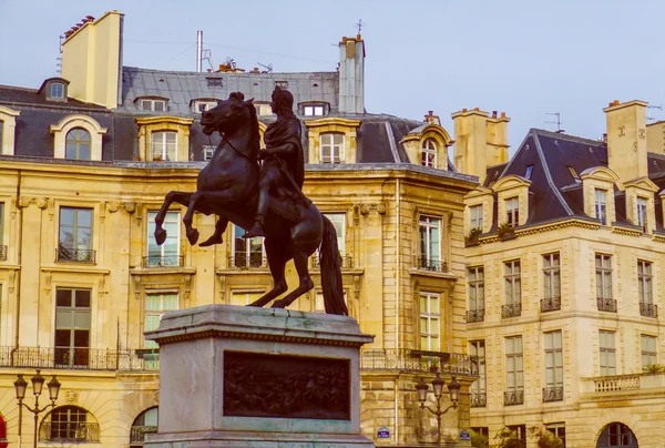 Retro look Place des Victoires — Stock Photo, Image