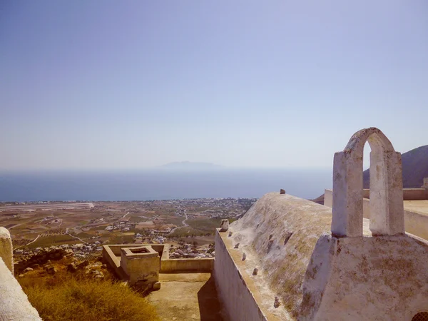 Retro vzhled santorini v Řecku — Stock fotografie