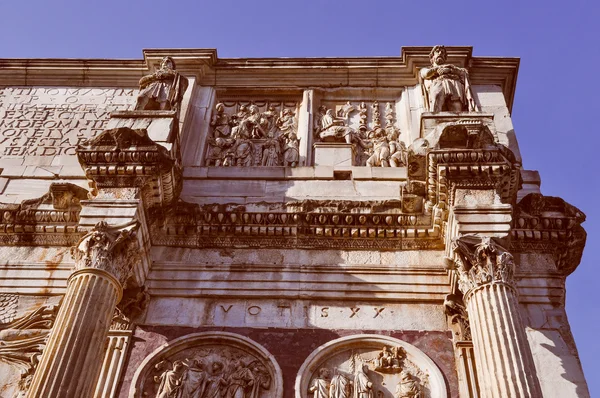 Mirada retro Arco de Constantino Roma — Foto de Stock