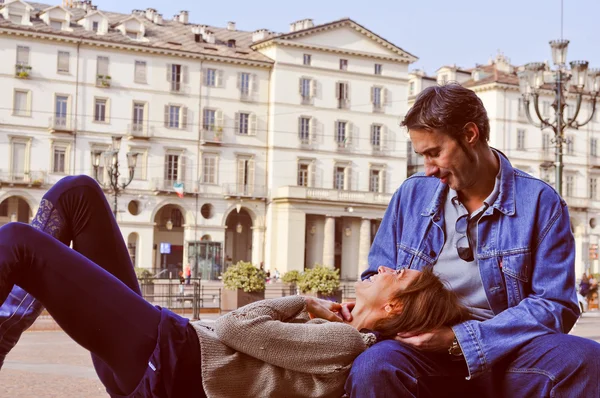 Retro look Happy couple — Stock Photo, Image