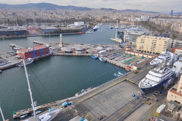 Vista aérea del puerto de Barcelona —  Fotos de Stock