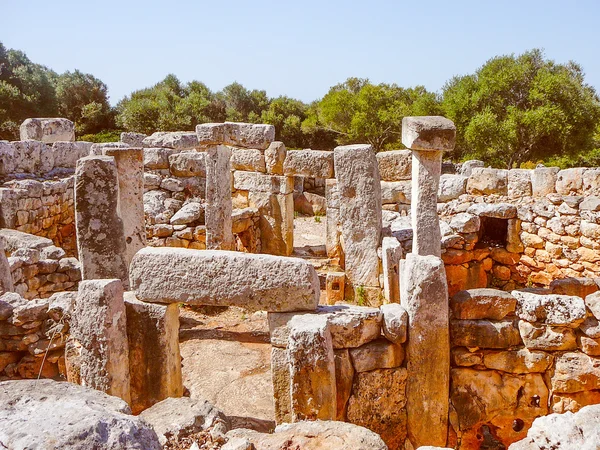 Retro vzhled Torre den Galmes v Minorca — Stock fotografie