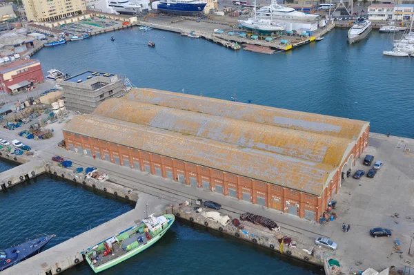 Veduta aerea del porto di Barcellona — Foto Stock