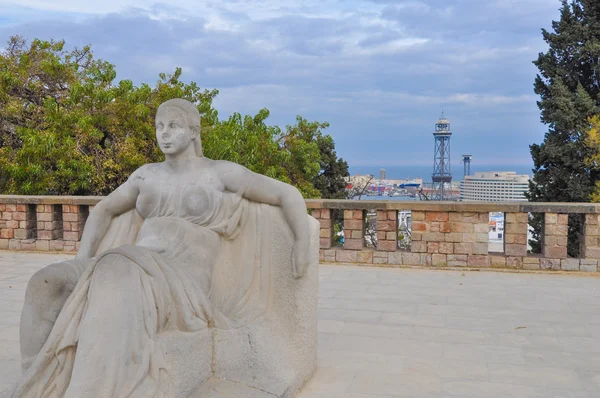Barcelona limanının havadan görünümü