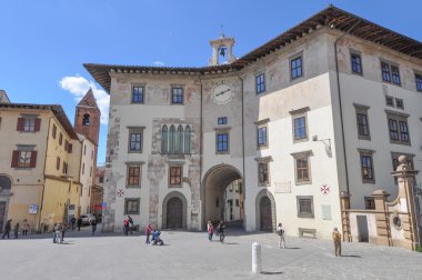 turistler Pisa, İtalya