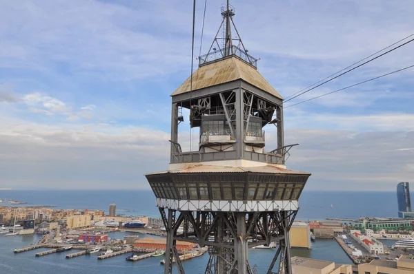 Vista aérea do porto de Barcelona — Fotografia de Stock