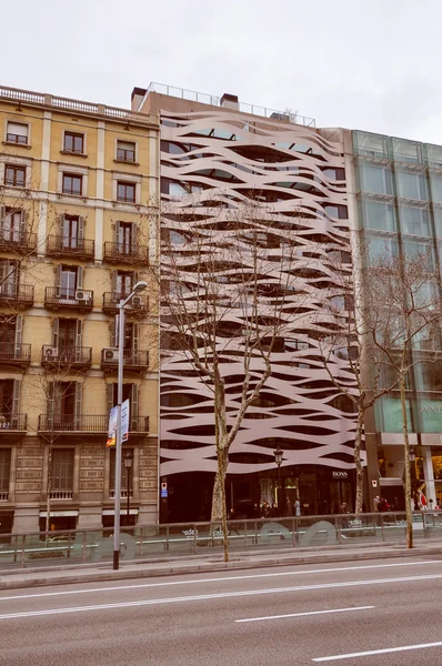 Ретро-взгляд на Барселону, Испания — стоковое фото