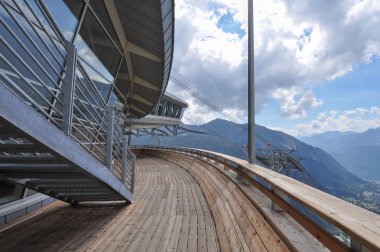Aosta Vadisi Skyway Mont boş teleferik