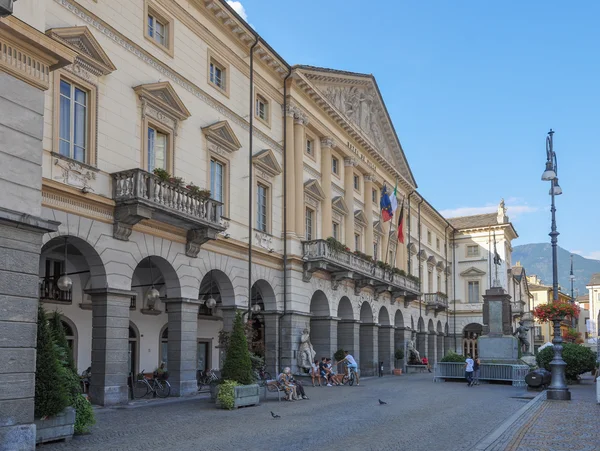 Emile Chanoux square in Aosta — Stock Photo, Image