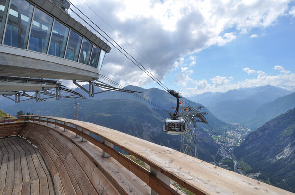 SkyWay Mont Blank ropeway in Aosta Valley