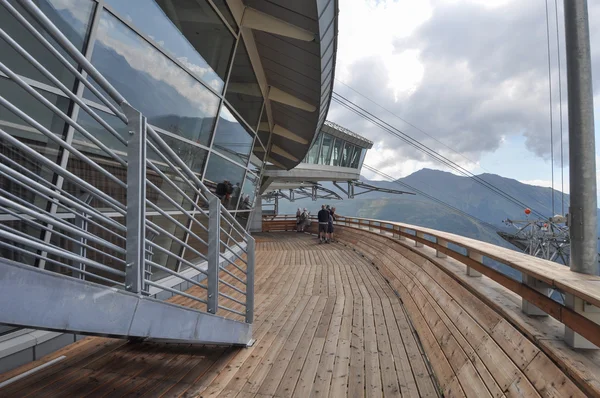 Aosta Vadisi Skyway Mont boş teleferik — Stok fotoğraf