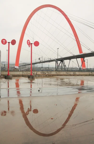 Pedestrian bridge in Turin — Stock Photo, Image