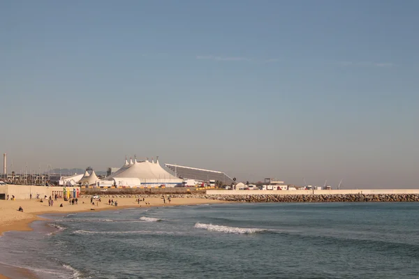 Strand in barcelona — Stockfoto